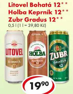 Holba Keprník 12, Zubr Gradus 12, 0,5 l