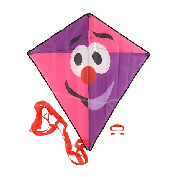 Teddies Létající drak s motivem klauna, růžovo-fialový, nylon