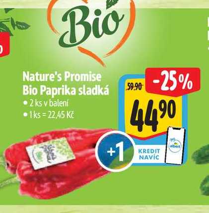 Nature's Promise Bio Paprika sladká 2 ks