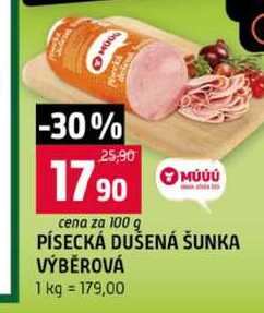 PÍSECKÁ DUŠENÁ ŠUNKA VÝBĚROVÁ 100g