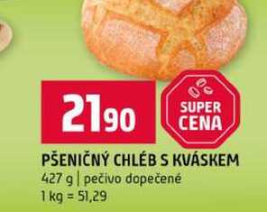 PŠENIČNÝ CHLEB S KVÁSKEM 427 g pečivo dopečené