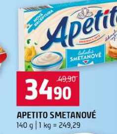 Apetito Smetanové 140g
