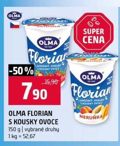 OLMA FLORIAN S KOUSKY OVOCE 150 g vybrané druhy
