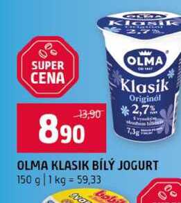 OLMA KLASIK BÍLÝ JOGURT 150 g