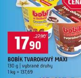 BOBÍK TVAROHOVÝ MAXI 130 g vybrané druhy