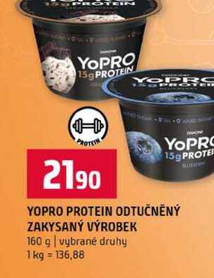 YOPRO PROTEIN ODTUČNĚNÝ ZAKYSANÝ VÝROBEK 160 g vybrané druhy