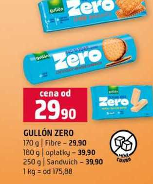 GULLÓN ZERO 170 g Fibre 180 g oplatky 250 g Sandwich 