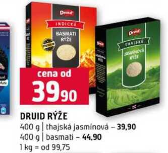 DRUID RÝŽE 400 g thajská jasmínová 400 g basmati