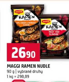 MAGGI RAMEN NUDLE 90 g vybrané druhy 
