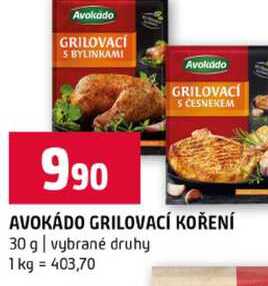 AVOKÁDO GRILOVACÍ KOŘENÍ 30 g vybrané druhy