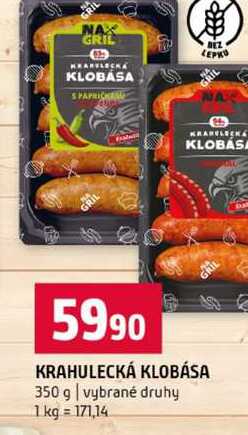 KRAHULECKÁ KLOBÁSA 350 g vybrané druhy