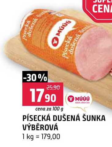 PÍSECKÁ DUŠENÁ ŠUNKA VÝBĚROVÁ 100g