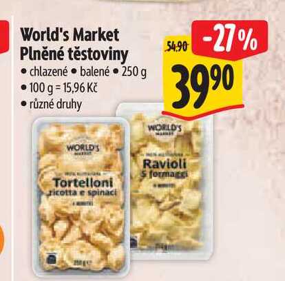 World's Market Plněné těstoviny 250 g