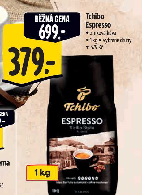 Tchibo espresso pražená zrnková káva 1000g