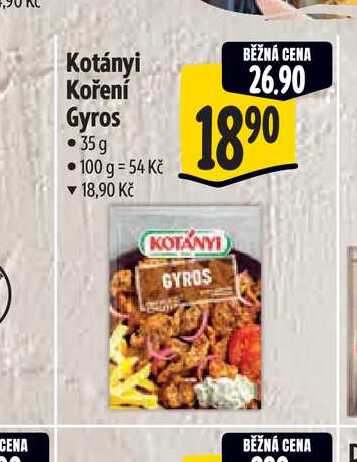 Kotányi Koření Gyros 35 g