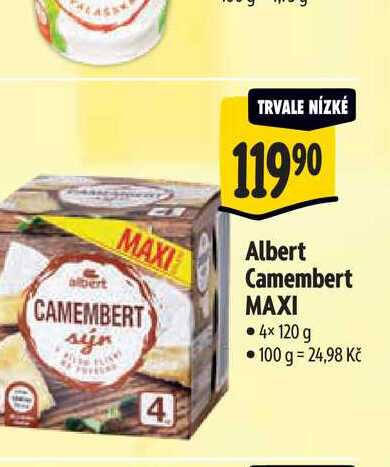 Albert Camembert MAXI 4×120g