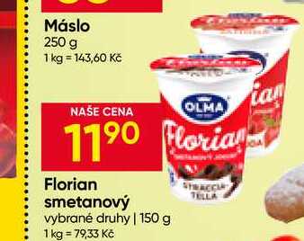 Florian smetanový vybrané druhy 150 g
