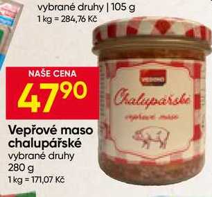 Vepřové maso chalupářské vybrané druhy 280 g 