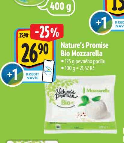   Nature's Promise Bio Mozzarella 125 g 
