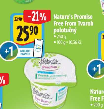   Nature's Promise Free From Tvaroh polotučný 250 g  