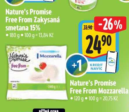 Nature's Promise Free From Zakysaná smetana 15% 180 g