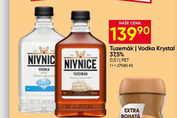 NIVNICE Tuzemák, Vodka Krystal 37,5% 0,5l