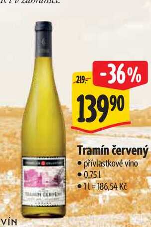   Tramín červený  0,75 l