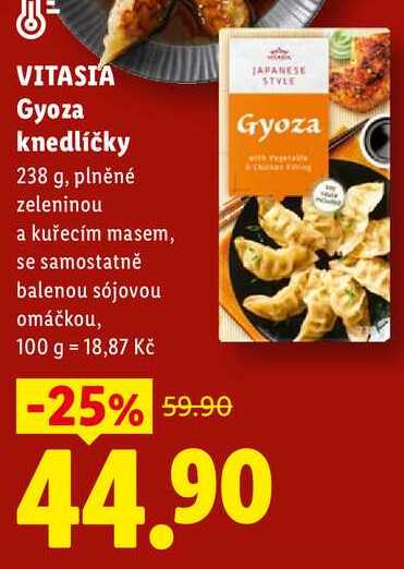 VITASIA Gyoza knedlíčky, 238 g