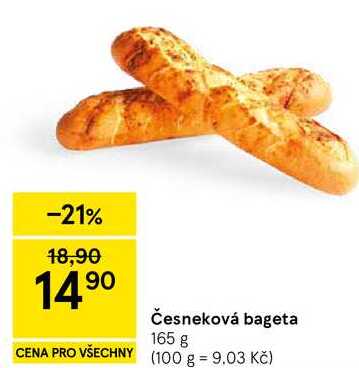 Česneková bageta, 165 g