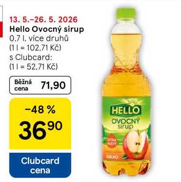 Hello Ovocný sirup, 0.7 l