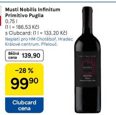 Musti Nobilis Infinitum Primitivo Puglia, 0.75 l