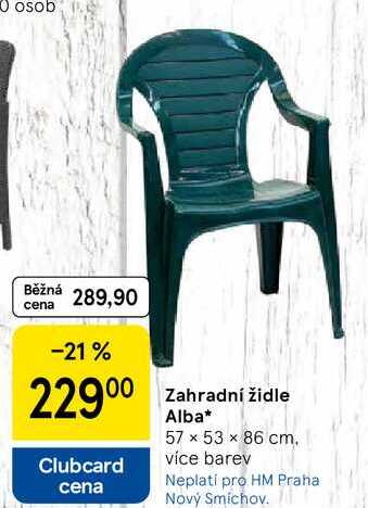 Zahradní židle Alba, 57 × 53 × 86 cm, více barev 
