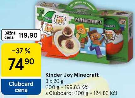 Kinder Joy Minecraft, 3 x 20 g