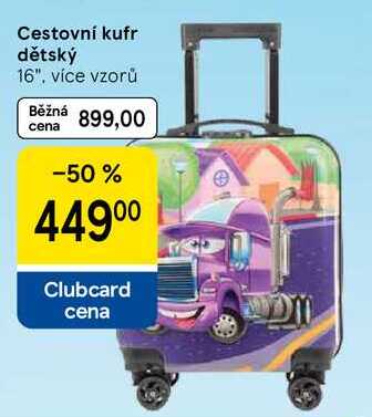 Cestovní kufr dětský 16", více vzorů  