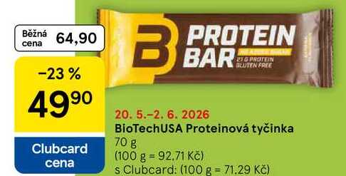 BioTechUSA Proteinová tyčinka, 70 g