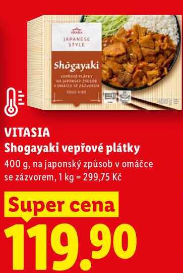 VITASIA Shogayaki vepřové plátky, 400 g
