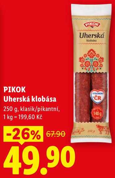 PIKOK Uherská klobása, 250 g