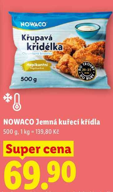 NOWACO Jemná kuřecí křídla, 500 g
