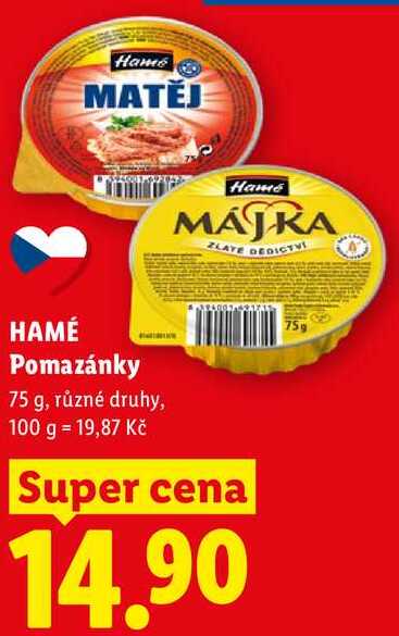 HAMÉ Pomazánky, 75 g