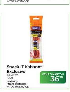 Snack IT Kabanos Exclusive so sýrem 120g