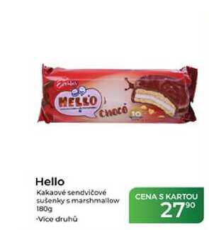 Hello Kakaové sendvičové sušenky s marshmallow 180g