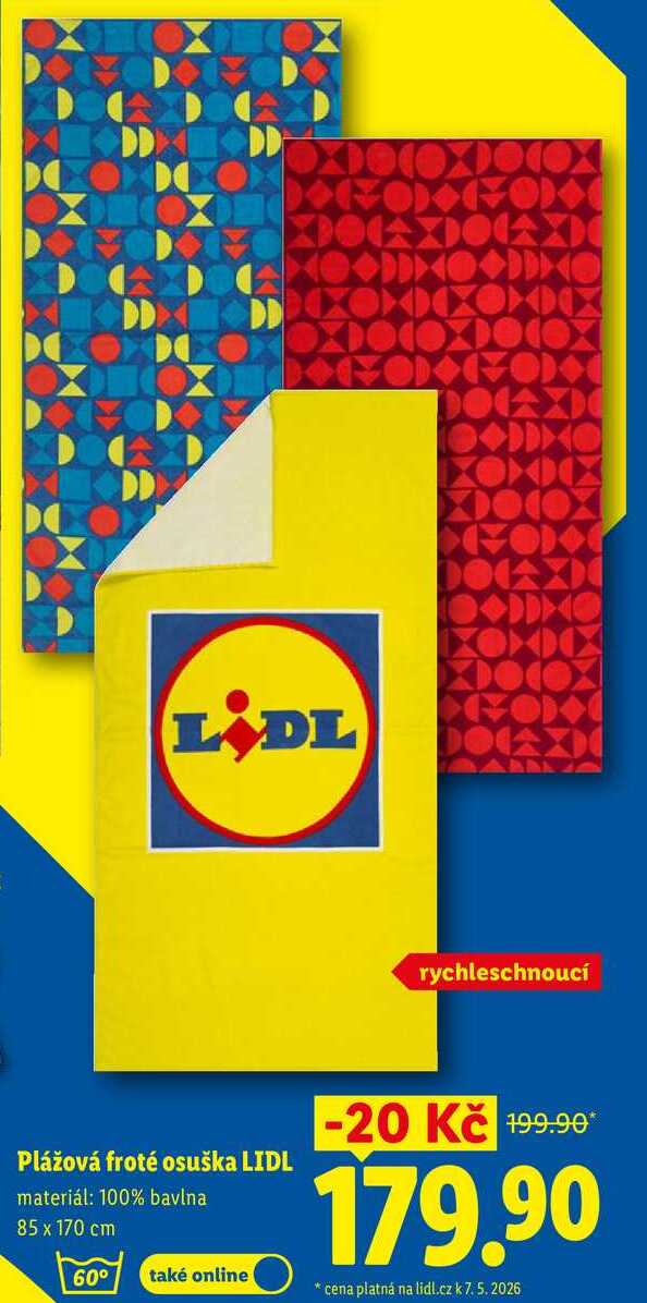 Plážová froté osuška LIDL 