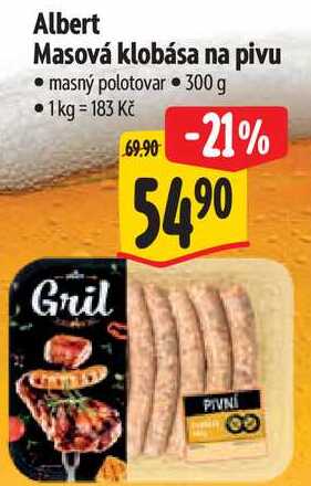 Albert Masová klobása na pivu, 300 g