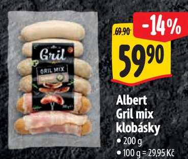 Albert Gril mix klobásky, 200 g