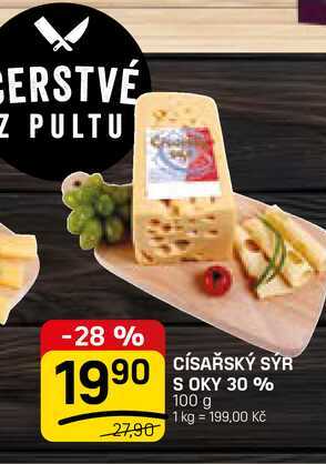 CÍSAŘSKÝ SÝR S OKY 30 % 100 g