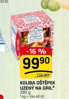 KOLIBA OŠTĚPEK UZENÝ NA GRIL* 290 g