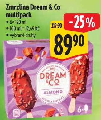 Zmrzlina Dream & Co multipack, 6x 120 ml 