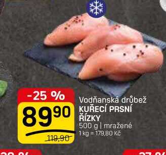 KUŘECÍ PRSNÍ ŘÍZKY 500 g | mražené
