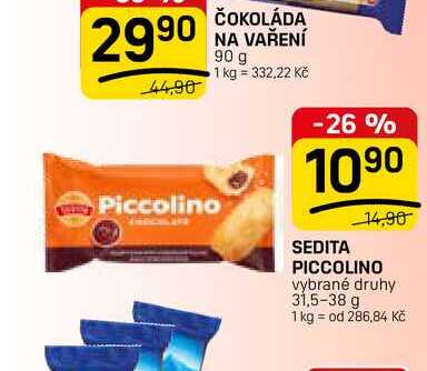 SEDITA PICCOLINO vybrané druhy 31,5-38 g