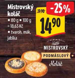 Mistrovský koláč, 80 g